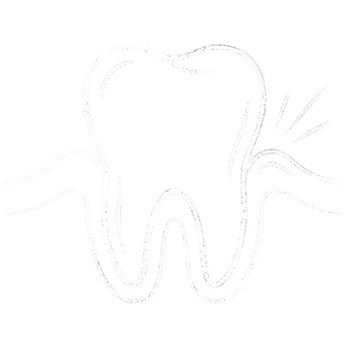 Chalk illustration of gum pain and infection